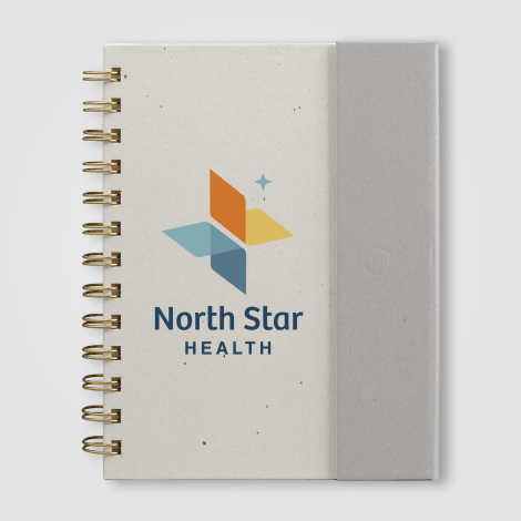 Organiseur Halden B6 carnet spirale papier avec notes adhésives