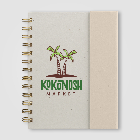 Organiseur Halden B6 carnet spirale papier avec notes adhésives