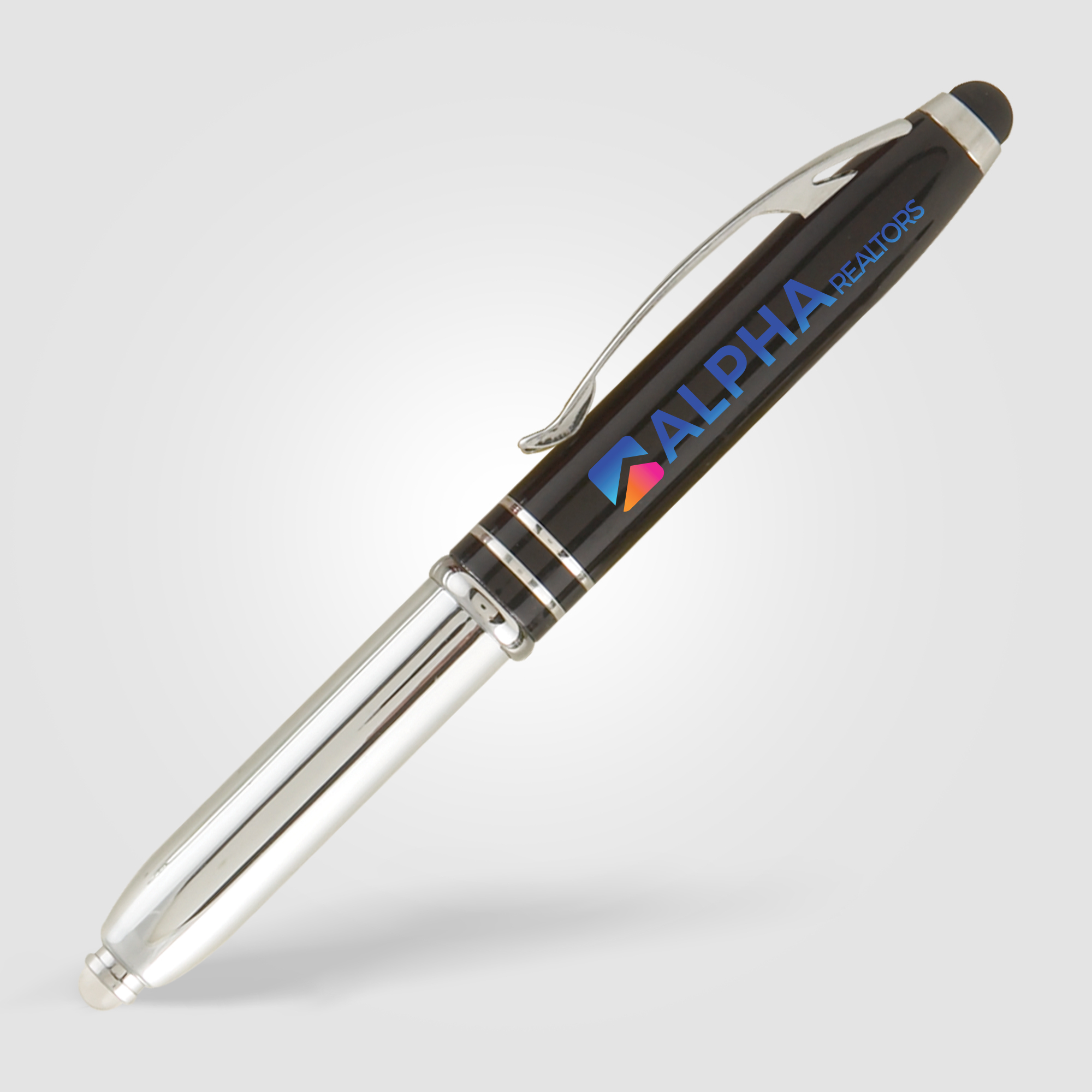 Stylo-stylet publicitaire - Brando Noir