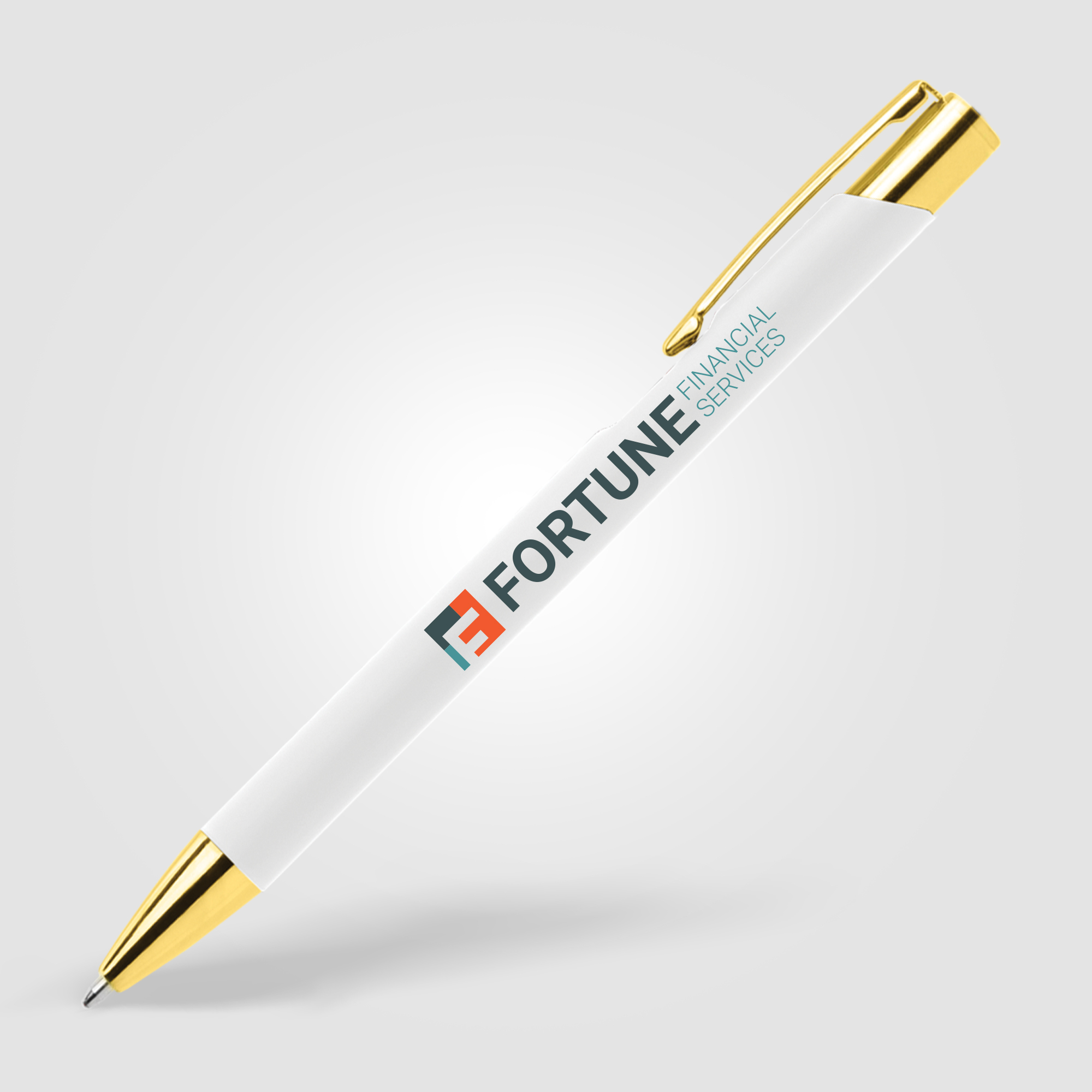 Stylo promotionnel - Crosby doré Blanc