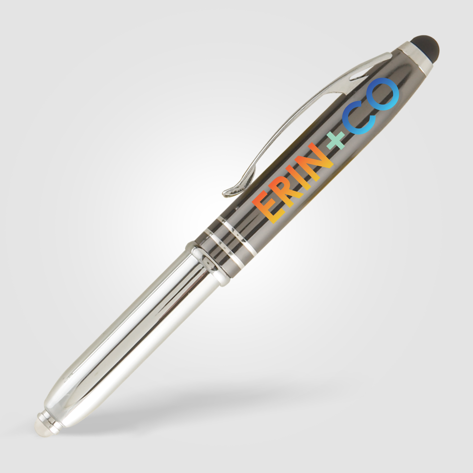 Stylo-stylet publicitaire - Brando Gris