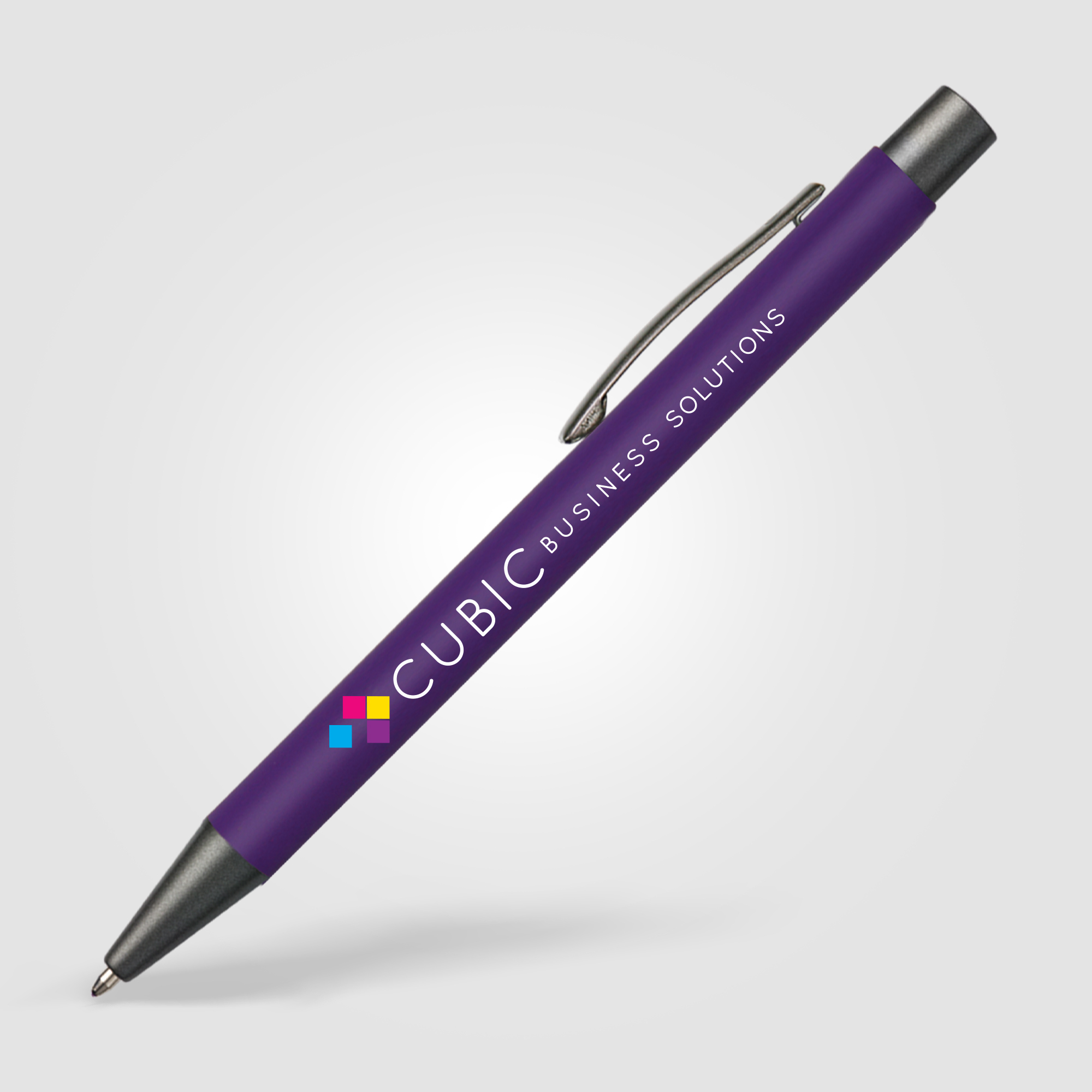 Stylo à bille publicitaire touché gomme Bowie Violet