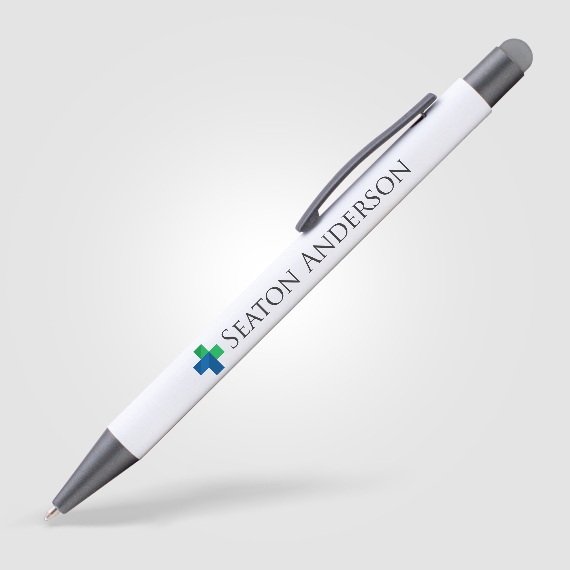 Stylo-stylet publicitaire - Bowie Blanc