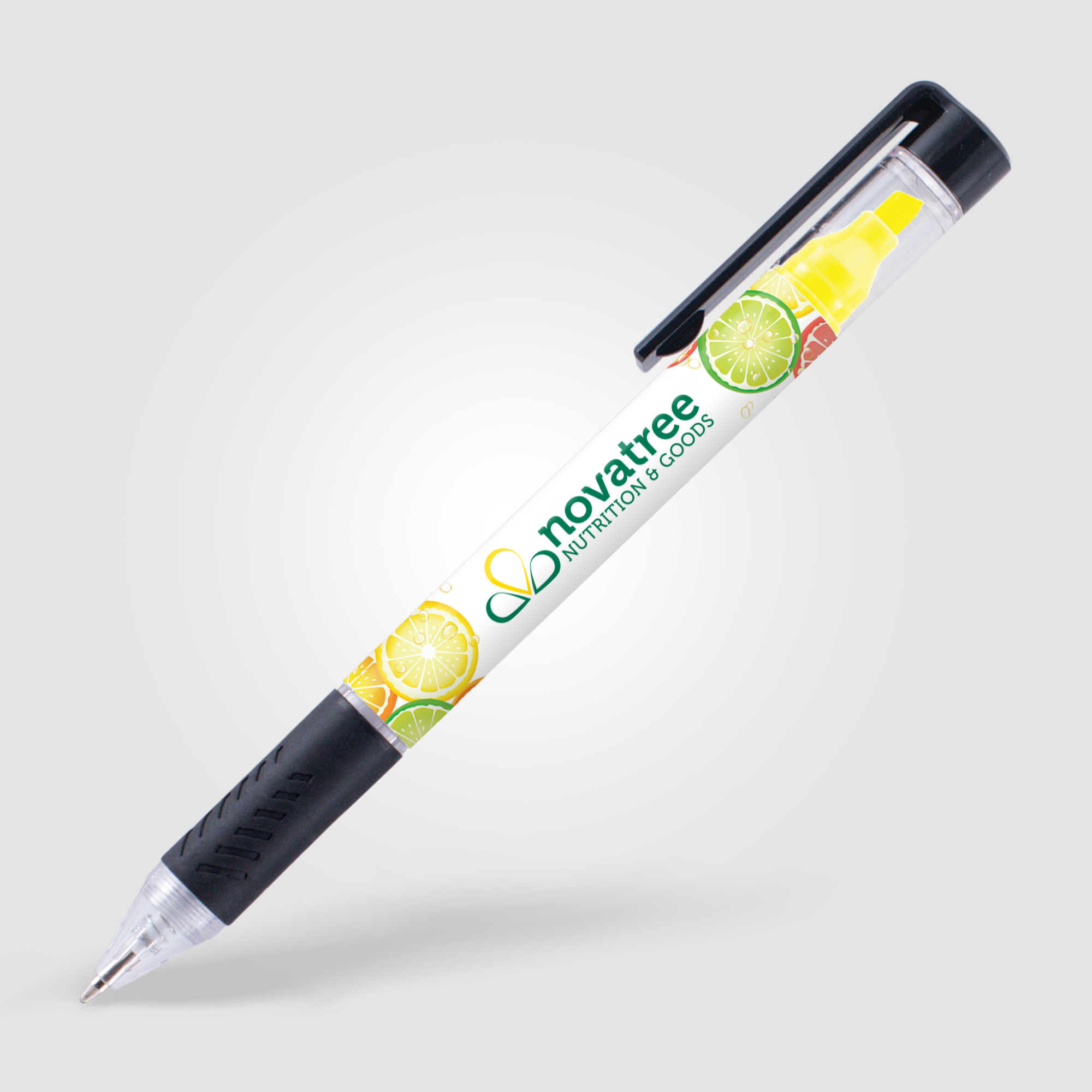 Stylo-surligneur publicitaire Bergman Jaune