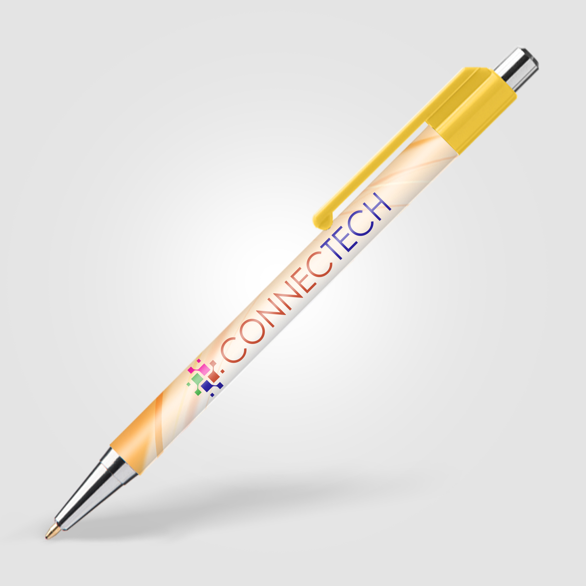 Stylo-bille plastique personnalisable Betty D Jaune