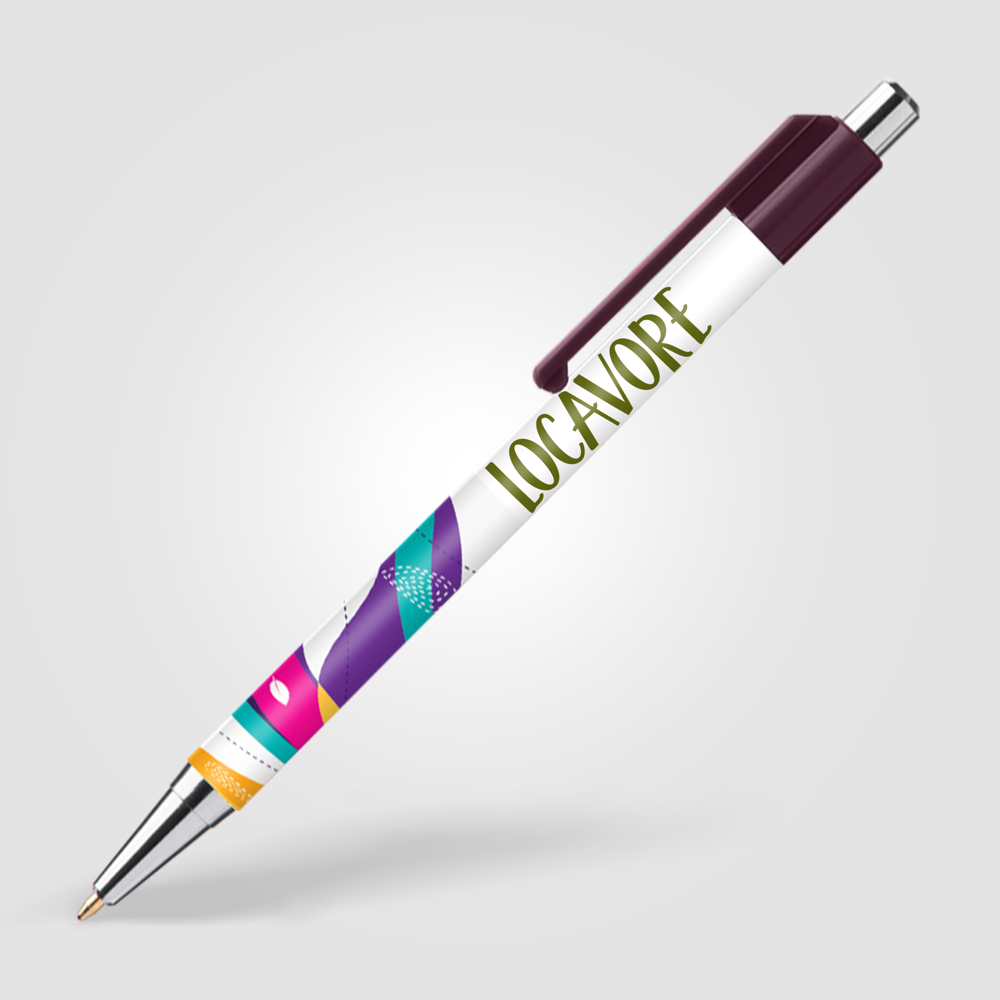 Stylo-bille plastique personnalisable Betty D Bordeaux