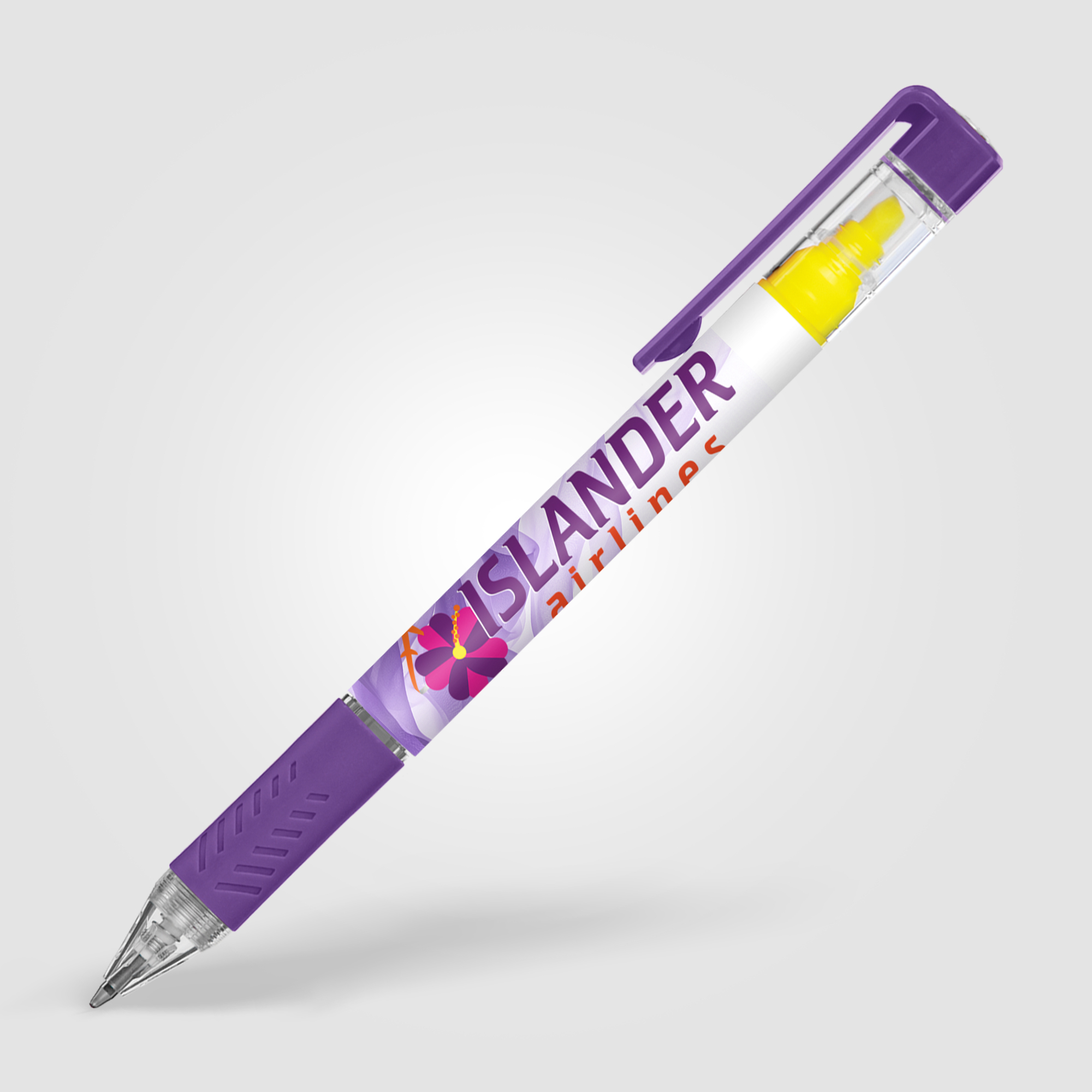 Stylo/Surligneur personnalisable - Bergman Violet