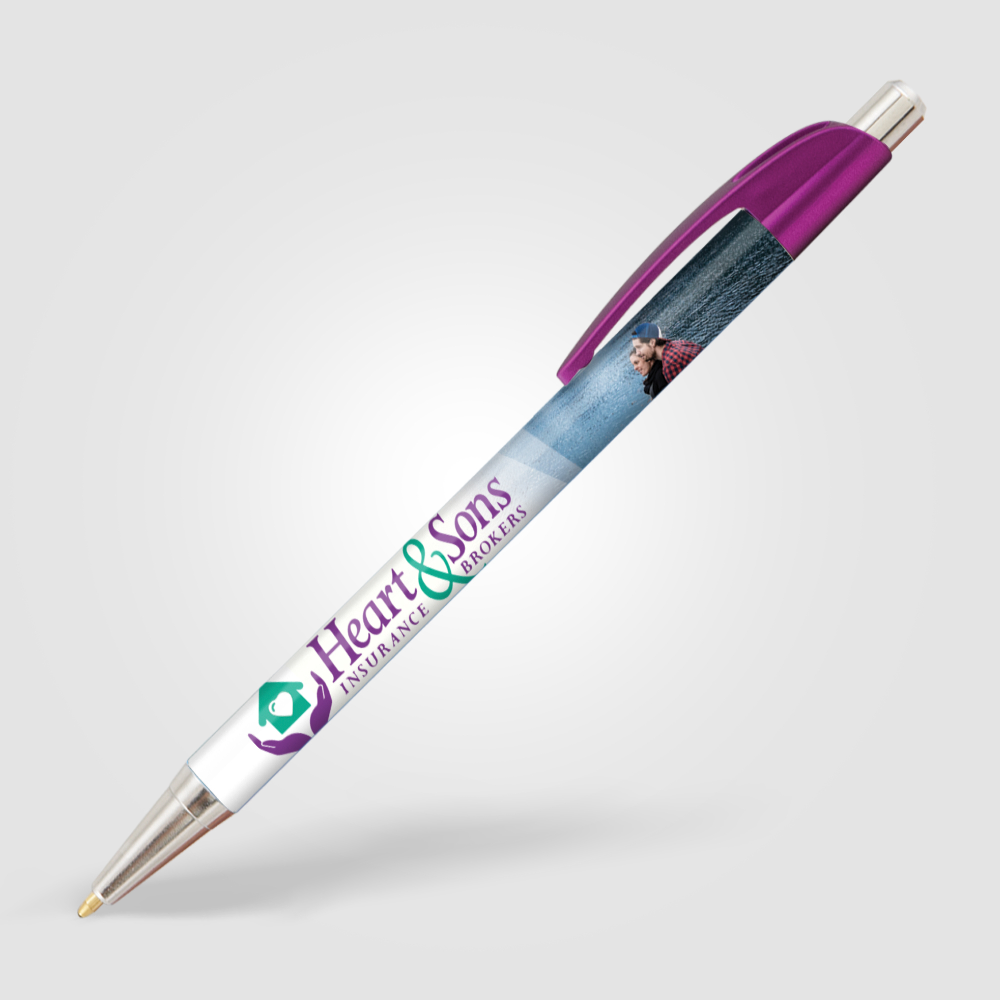 Stylo personnalisable - Lebeau chrome Rose