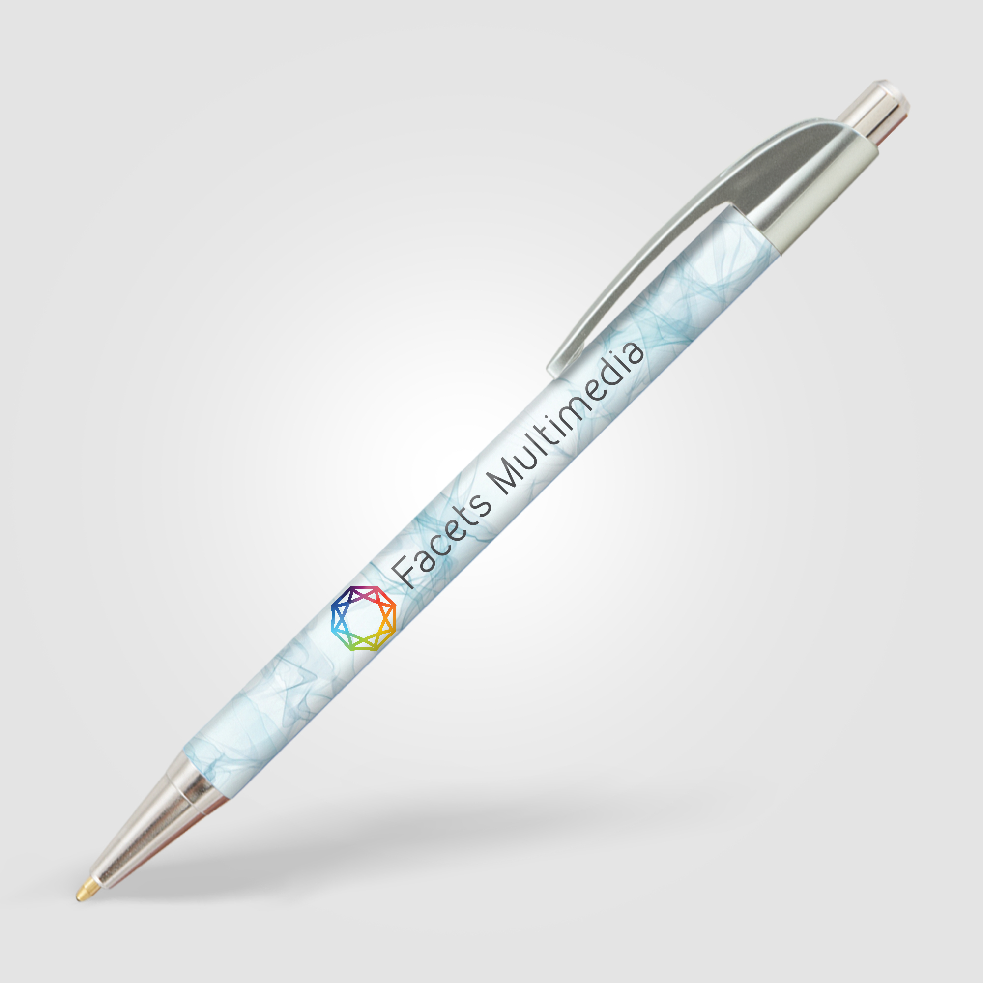Stylo personnalisable - Lebeau chrome Gris