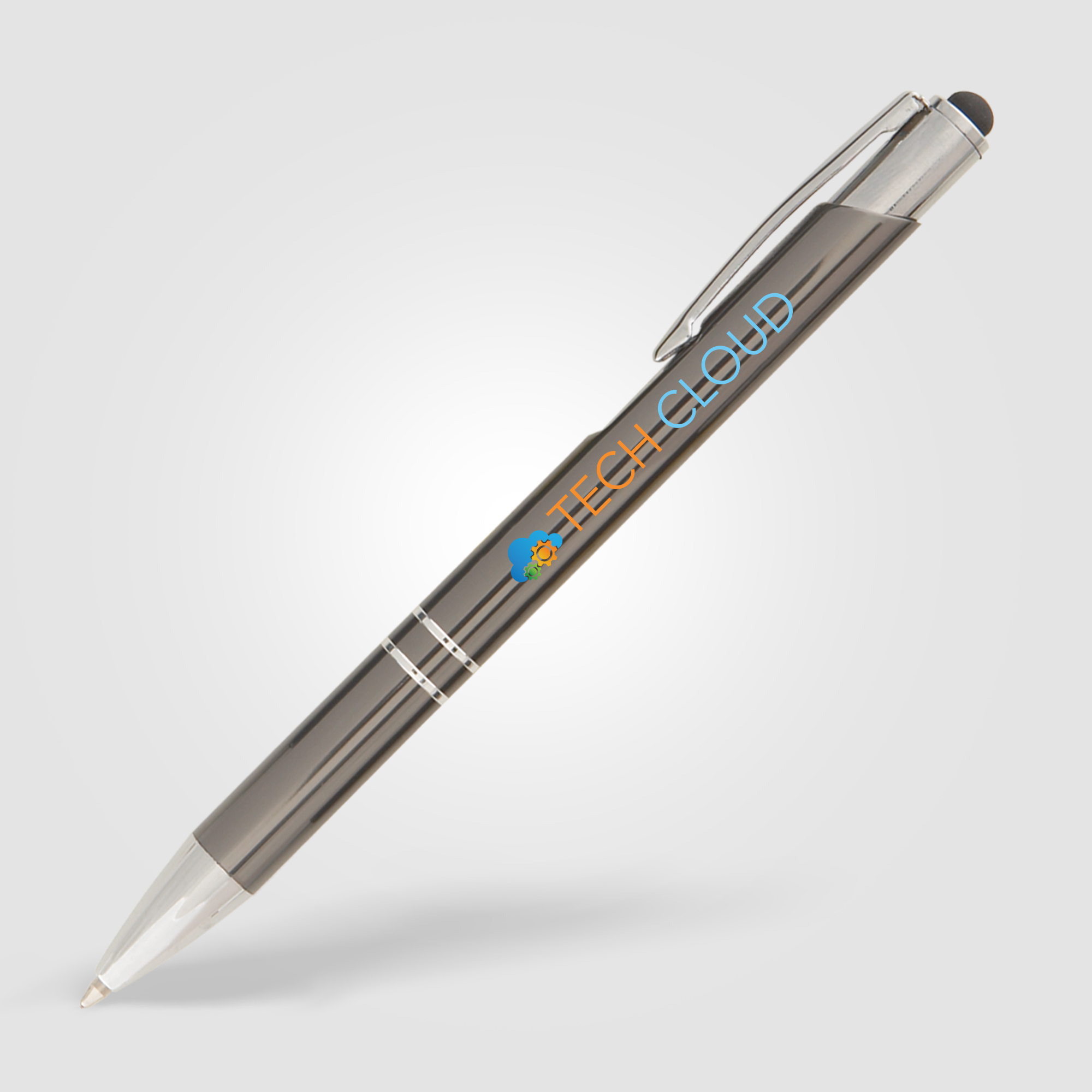 Stylo-stylet publicitaire Crosby Brillant Acier