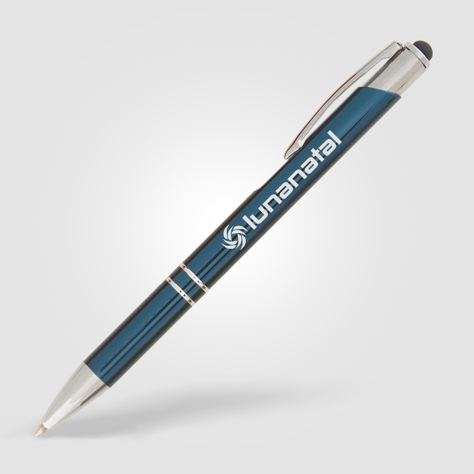 Stylo-stylet publicitaire Crosby Brillant Bleu