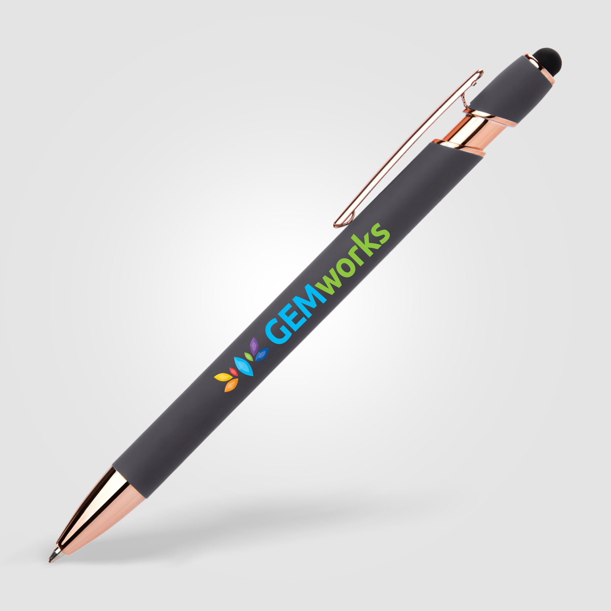 Stylo stylet personnalisable encre gel - Prince Softy Taupe