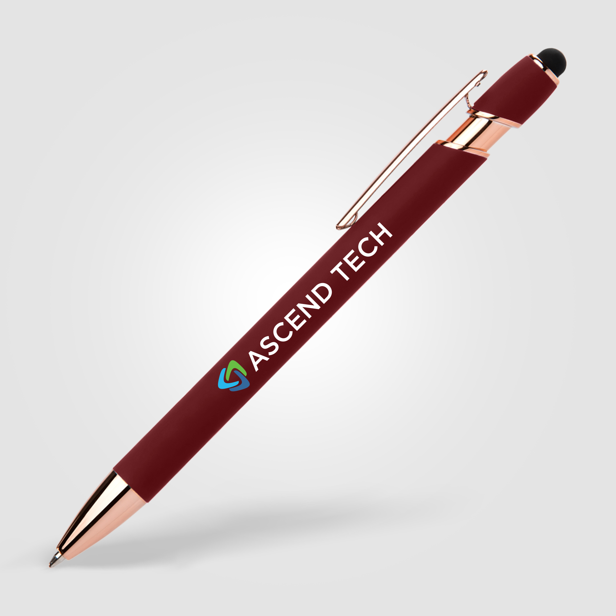 Stylo stylet personnalisable encre gel - Prince Softy Bordeaux