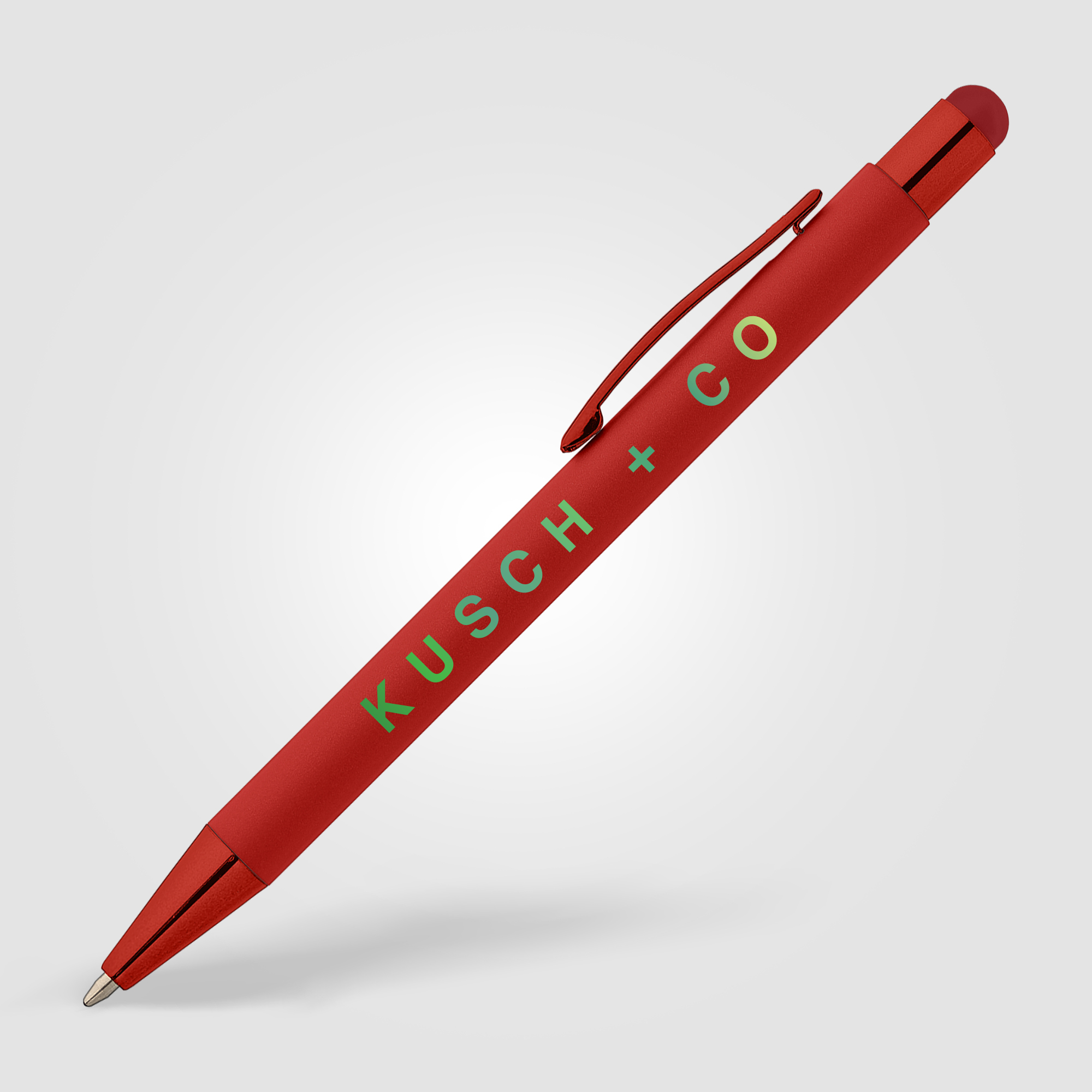 Stylo stylet publicitaire - Bowie Softy Monochrome Rouge