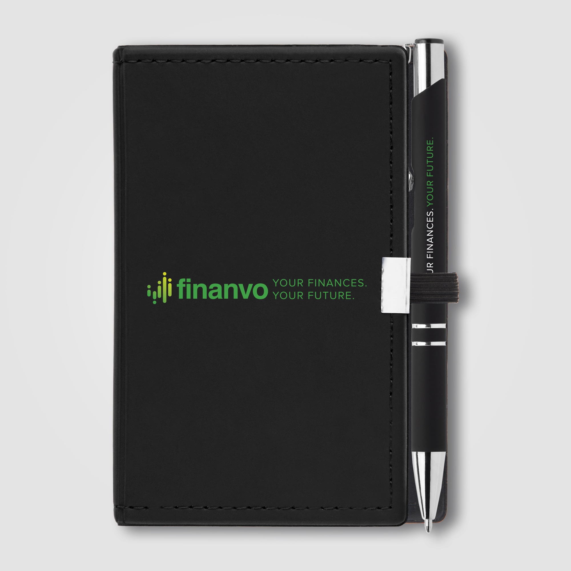 Coffret Bloc-notes personnalisable Caddy et stylo Noir
