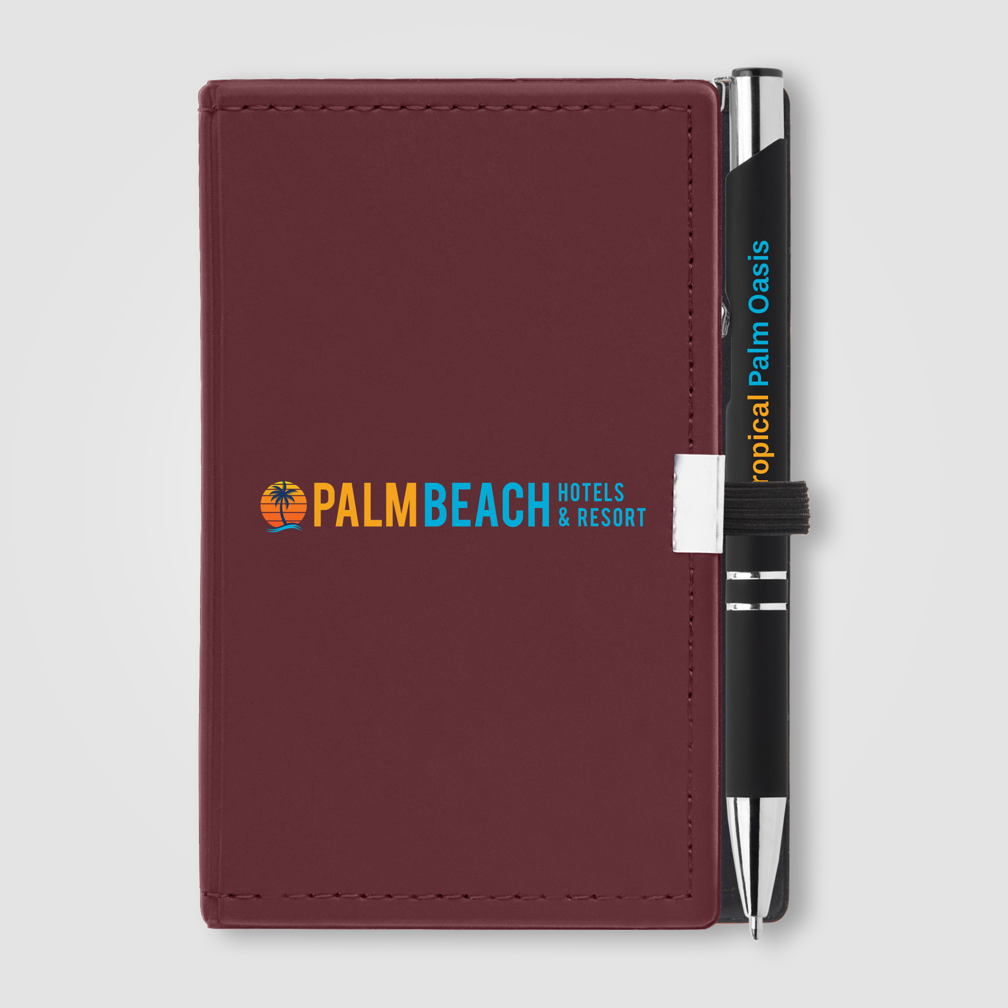 Coffret Bloc-notes personnalisable Caddy et stylo Bordeaux