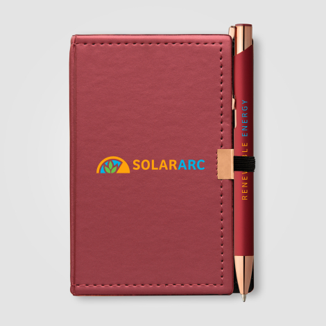 Carnet publicitaire avec stylo - Crosby Rose Gold