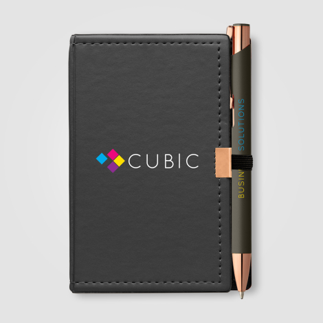 Carnet publicitaire avec stylo - Crosby Rose Gold