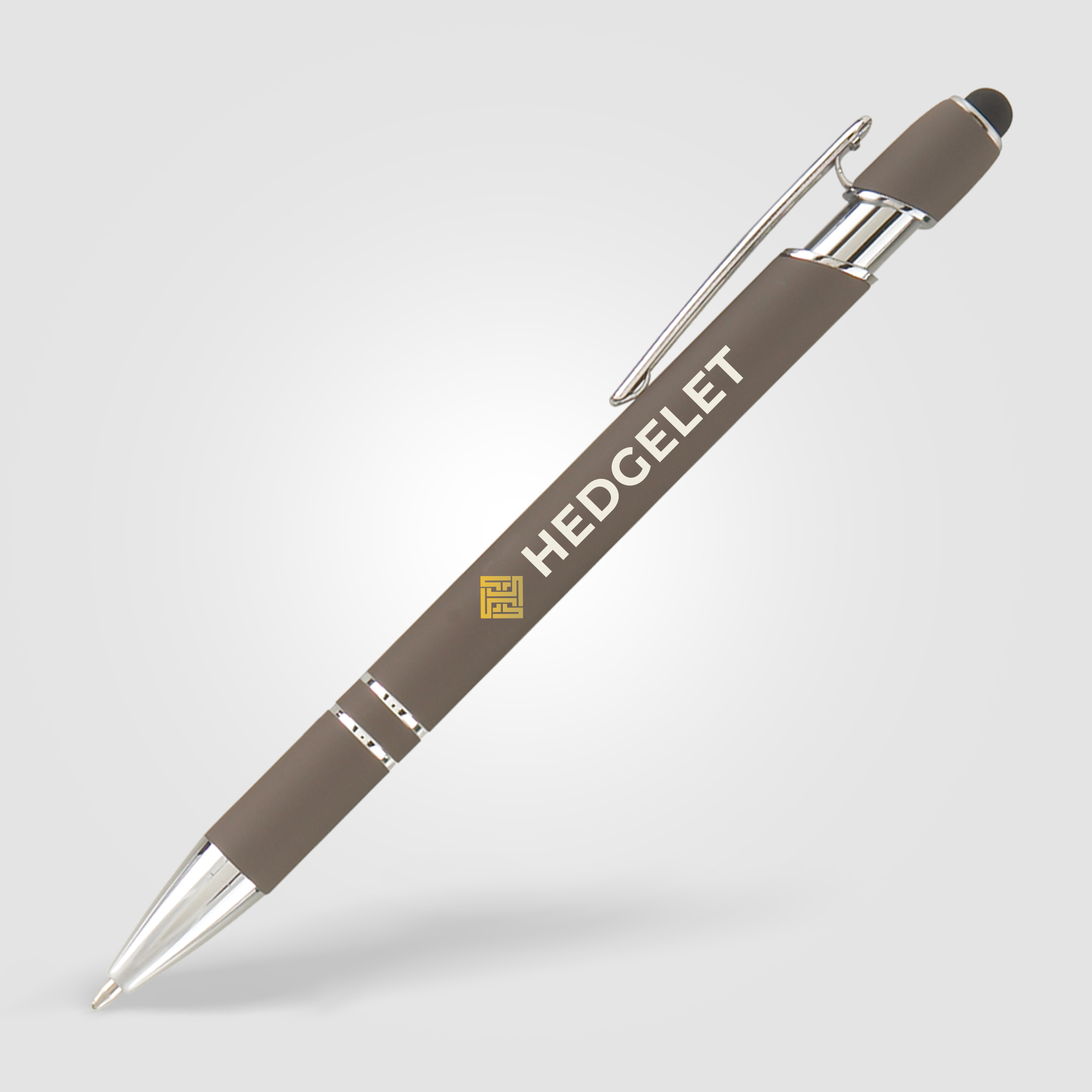 Stylo/stylet publicitaire - Prince Softy Taupe