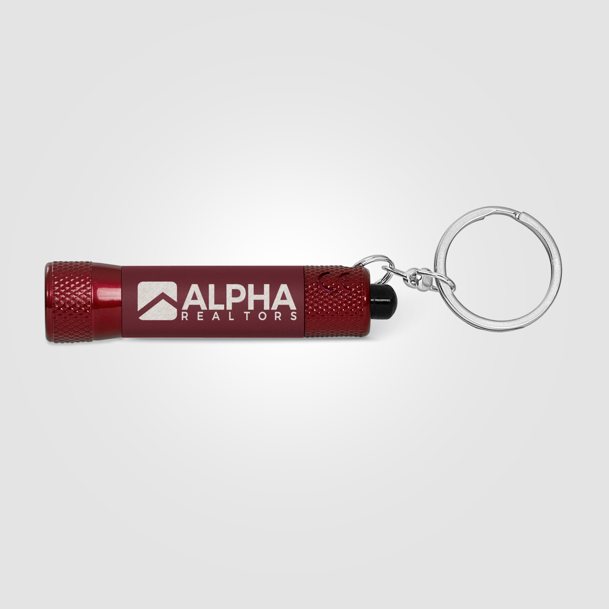 Porte-clés torche publicitaire Chroma Softy Rouge