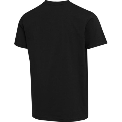 T-shirt unisexe noir à col V présenté de dos sans personnalisation apparente.