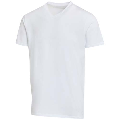 T-shirt col V personnalisable 200 g/m² coton bio Balfour Blanc