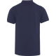 Polo unisexe bleu marine à manches courtes présenté de dos sans personnalisation visible. Polo unisexe bleu marine à manches courtes présenté de dos sans personnalisation visible.