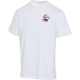 T-shirt unisexe oversize blanc présenté de face avec personnalisation visible sur la poitrine gauche.