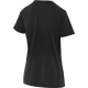 Vue de dos d’un t-shirt femme délavé noir sans personnalisation apparente.