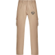 Pantalon de travail beige avec passants de ceinture, fermeture boutonnée et poches cargo latérales à rabat sur les jambes, prése Pantalon de travail beige avec passants de ceinture, fermeture boutonnée et poches cargo latérales à rabat sur les jambes, prése