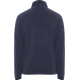 Veste unisexe en micropolaire bleu marine à col montant présentée de dos, sans personnalisation apparente. Veste unisexe en micropolaire bleu marine à col montant présentée de dos, sans personnalisation apparente.