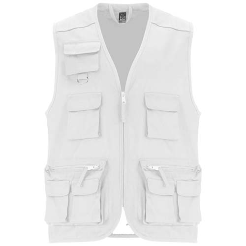 Gilet de travail promotionnel multipoches Venera Roly Blanc