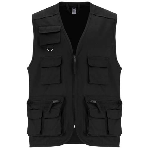 Gilet de travail promotionnel multipoches Venera Roly Noir