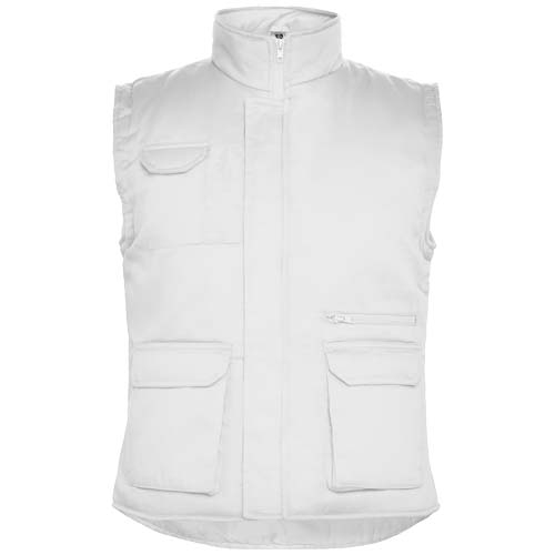 Gilet de travail promotionnel col montant Almanzor Roly Blanc
