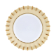 Vue du dessus d’une lampe LED cylindrique en bois clair sans marquage visible. Vue du dessus d’une lampe LED cylindrique en bois clair sans marquage visible.