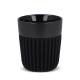 Modèle noir avec manchon silicone nervuré présenté sans personnalisation visible sur la surface extérieure.