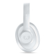 Vue latérale d’un casque audio over-ear blanc présentée sans personnalisation visible. Vue latérale d’un casque audio over-ear blanc présentée sans personnalisation visible.