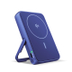 Vue arrière d’une batterie externe sans fil verte avec repère de charge magnétique visible, sans personnalisation apparente. Vue arrière d’une batterie externe sans fil verte avec repère de charge magnétique visible, sans personnalisation apparente.