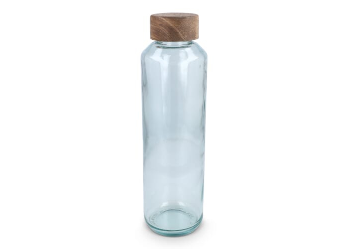 Bouteille verre 650 ml personnalisée bouchon bois ReuuZ Transparent
