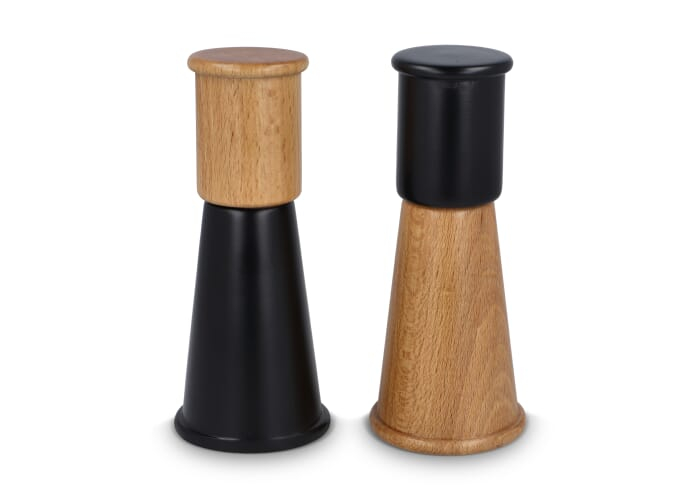 Moulins sel et poivre personnalisables 15 cm Gurken Noir