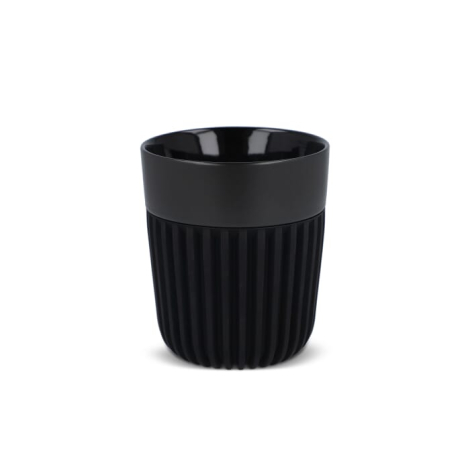 Tasse noire promotionnelle 280 ml silicone Fjord