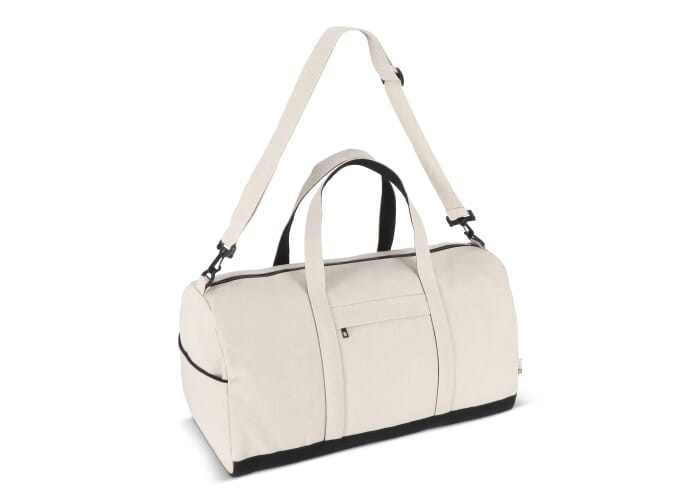 Sac week-end à personnaliser poche zippée Reuuz Classic Beige/Noir