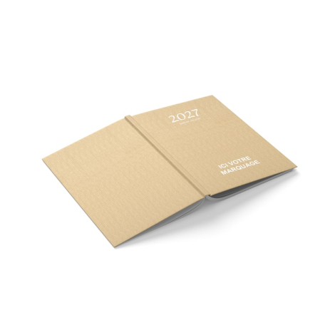 Agenda de bureau publicitaire - Kraft 100 % recyclé