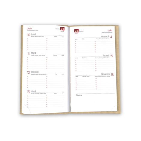 Agenda de bureau publicitaire - Kraft 100 % recyclé