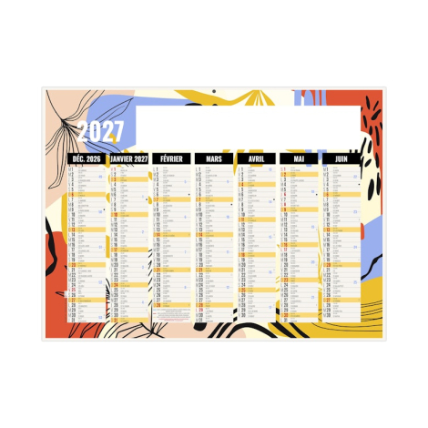 Calendrier de banque promotionnel 2027- NATUREL