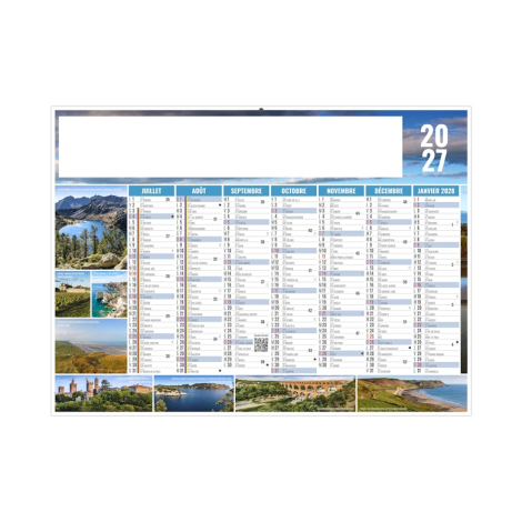 Calendrier bancaire publicitaire 2027 - Julien