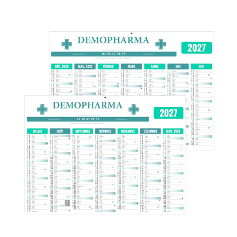 Calendrier bancaire publicitaire - Eco