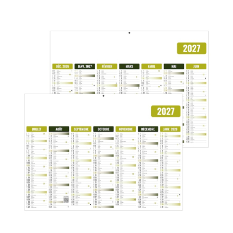 Calendrier bancaire publicitaire - Eco