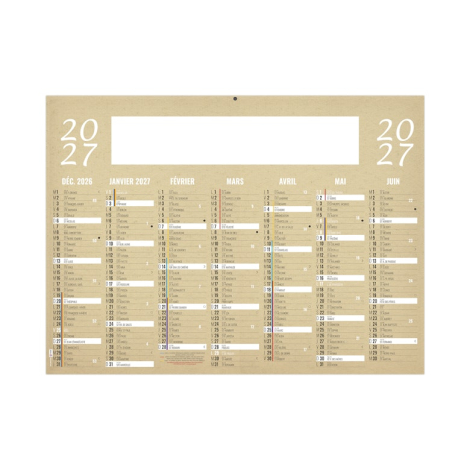 Calendrier bancaire publicitaire - KRAFT 2027