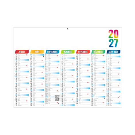 Calendrier bancaire personnalisable - ARLEQUIN